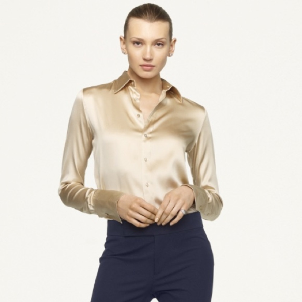 Ralph Lauren Silk Charmeuse Shirt